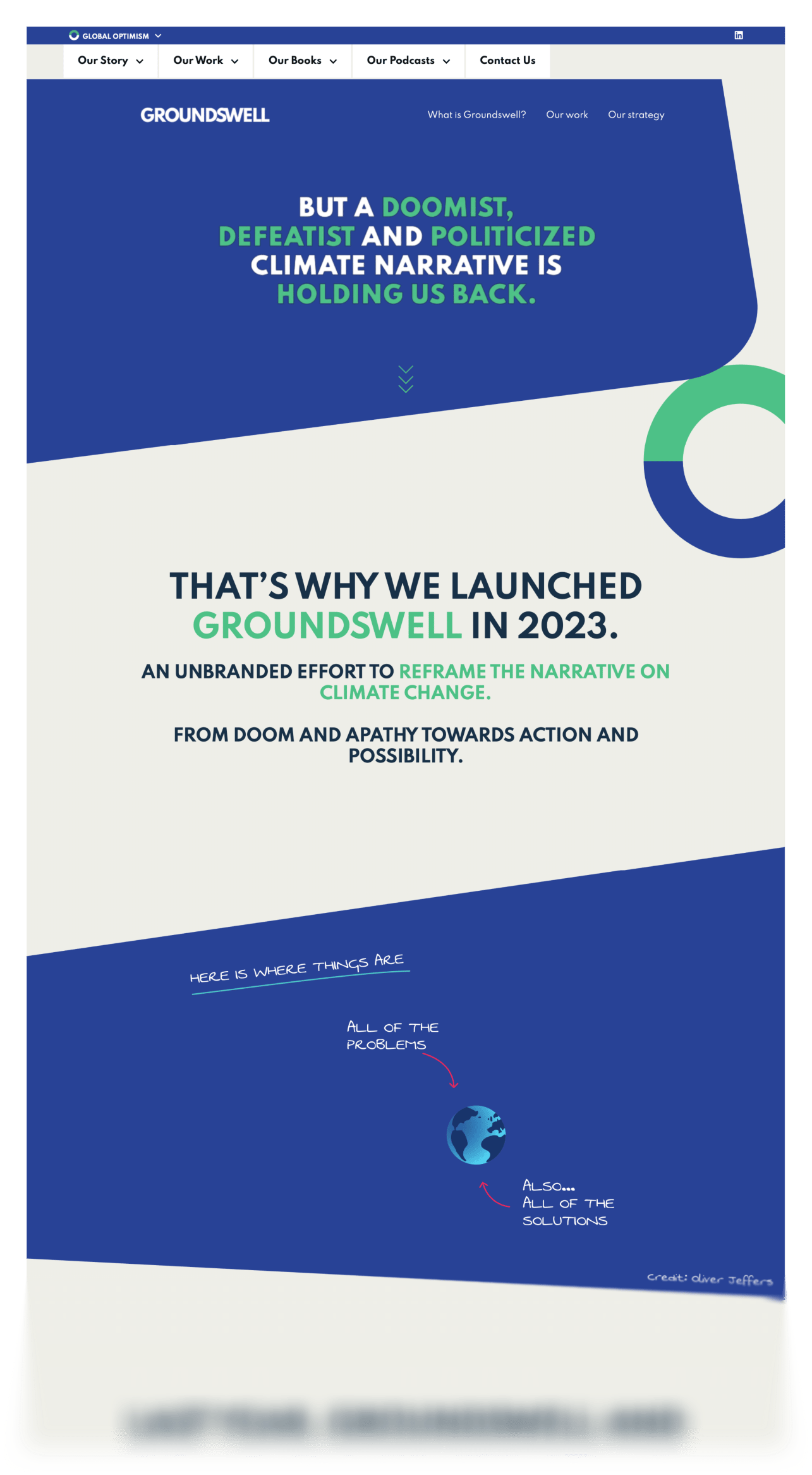 30% view of Groundswell webpage.